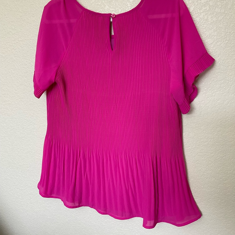 NY Collection fushcia chiffon top